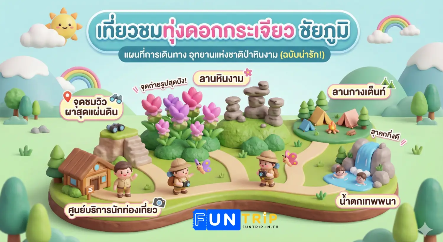 ทุ่งดอกกระเจียว อุทยานแห่งชาติป่าหินงาม ชัยภูมิ"