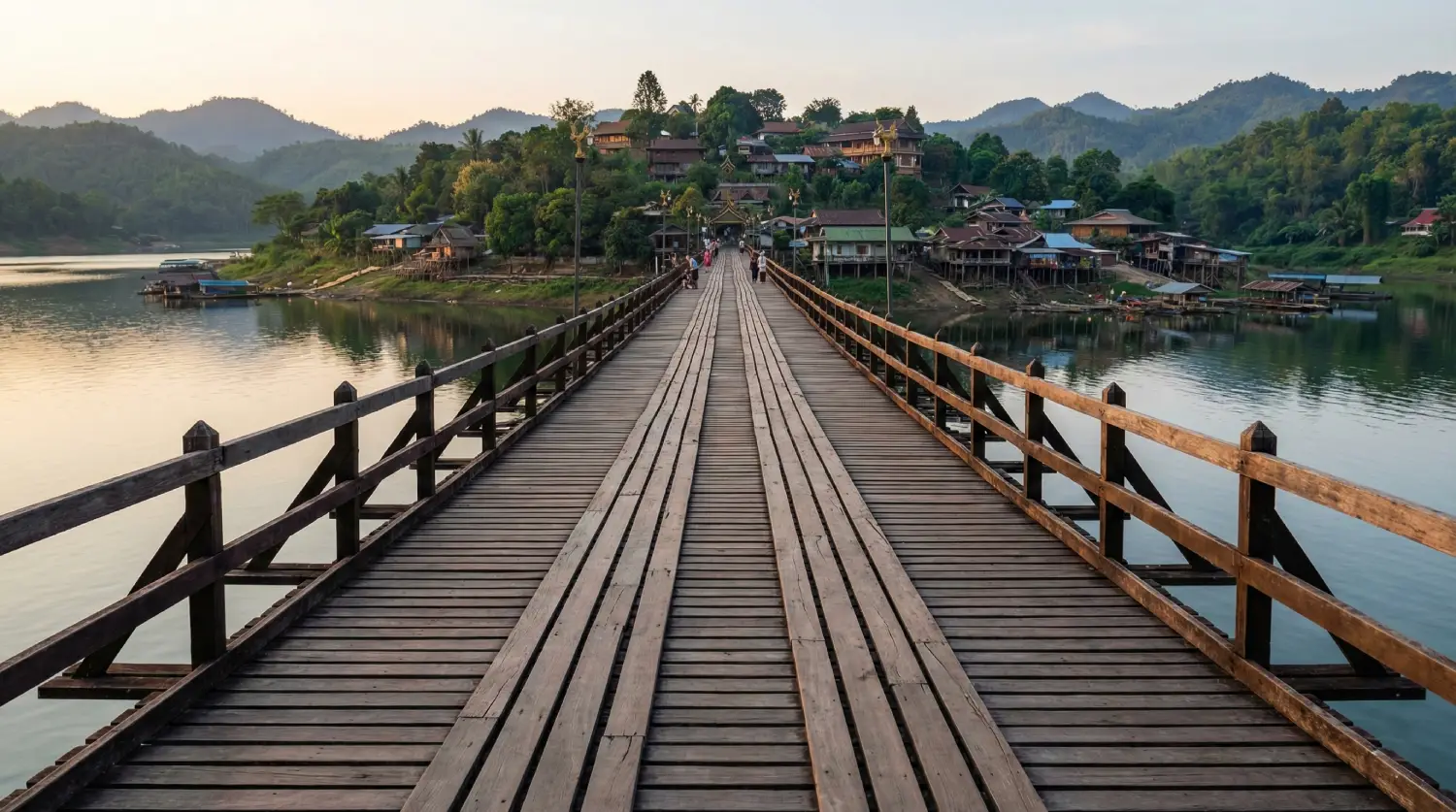สะพานมอญ สังขละบุรี กาญจนบุรี