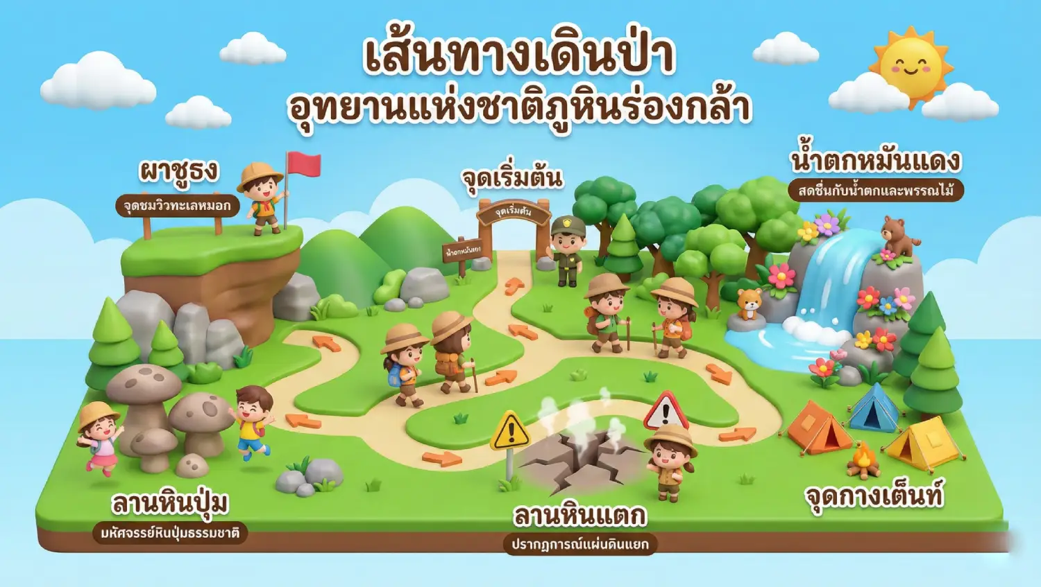 เส้นทางเดินป่าในอุทยานแห่งชาติภูหินร่องกล้า